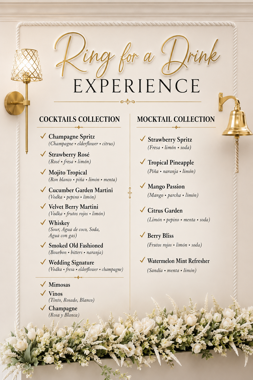 Ring for a Drink – Mocktail & Cocktails Experience